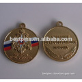 gold plating russia medal blasting medal with Russia flag logo